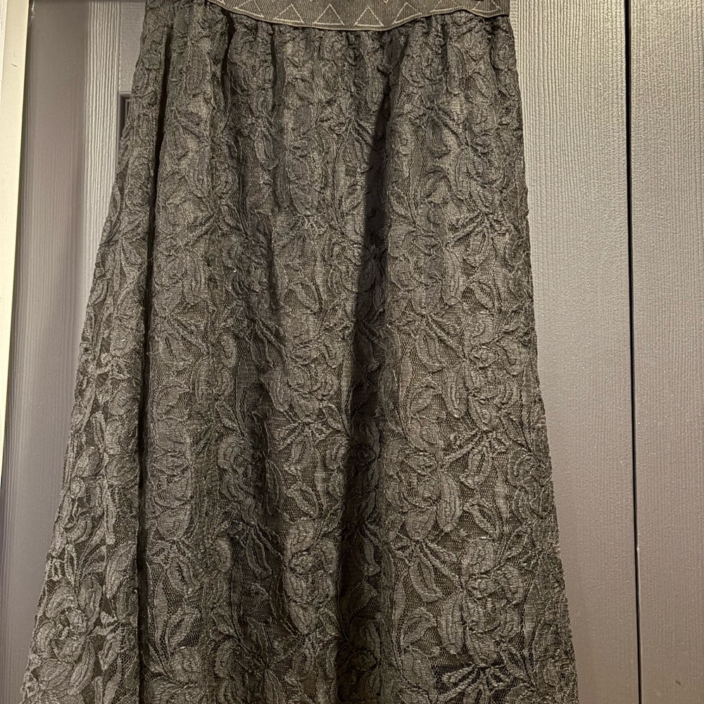 LuLaRoe Black Lace A-Line Skirt